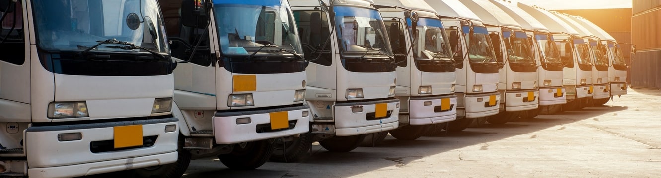 Des véhicules poids lourd du secteur transport